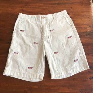 9” flag whale embroidered breaker short